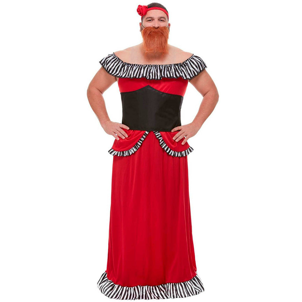 Disfraz de Mujer Barbuda Rojo para hombre | Don Disfraz