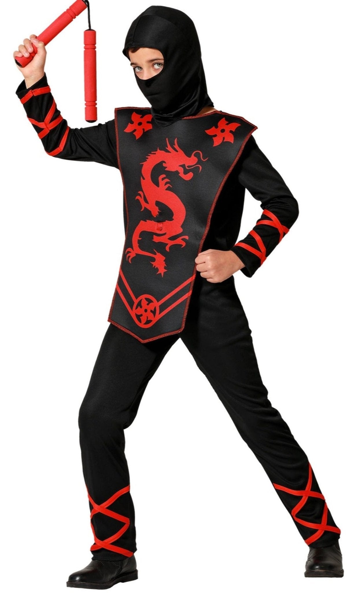 Déguisement de ninja dragon noir pour adulte Déguisement de ninja dragon noir pour adulte