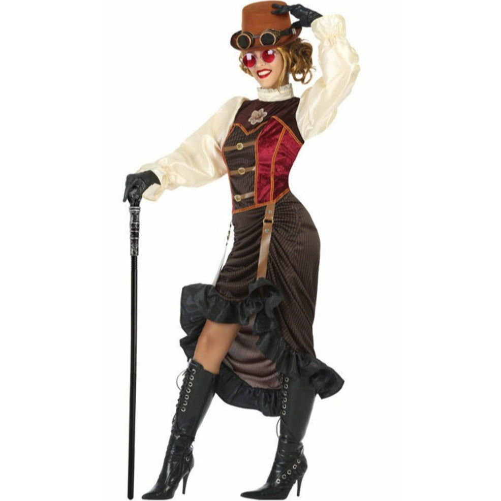 Disfraz de Steampunk Marrón para mujer | Don Disfraz
