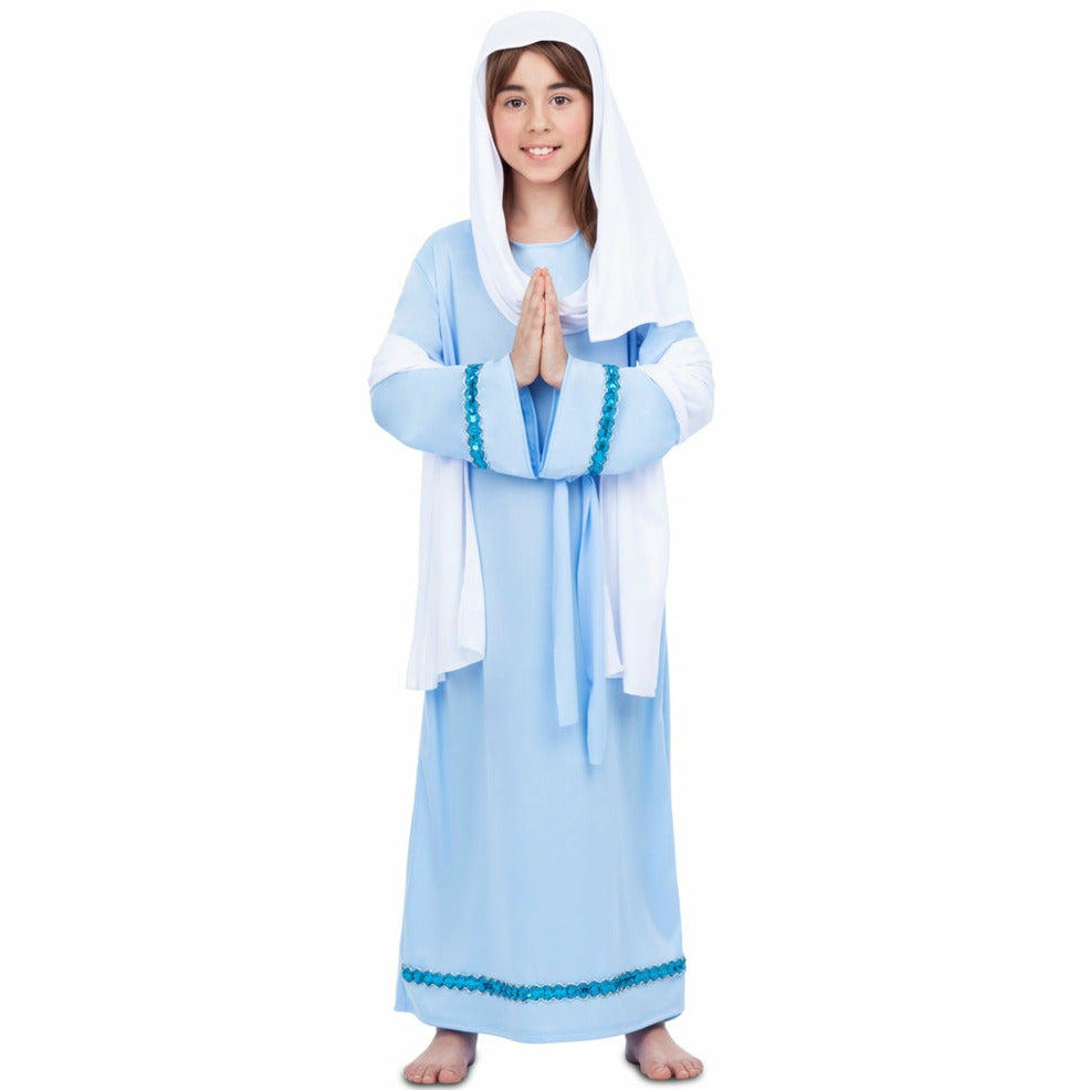 Disfraz de Virgen María Azul para niña | Don Disfraz