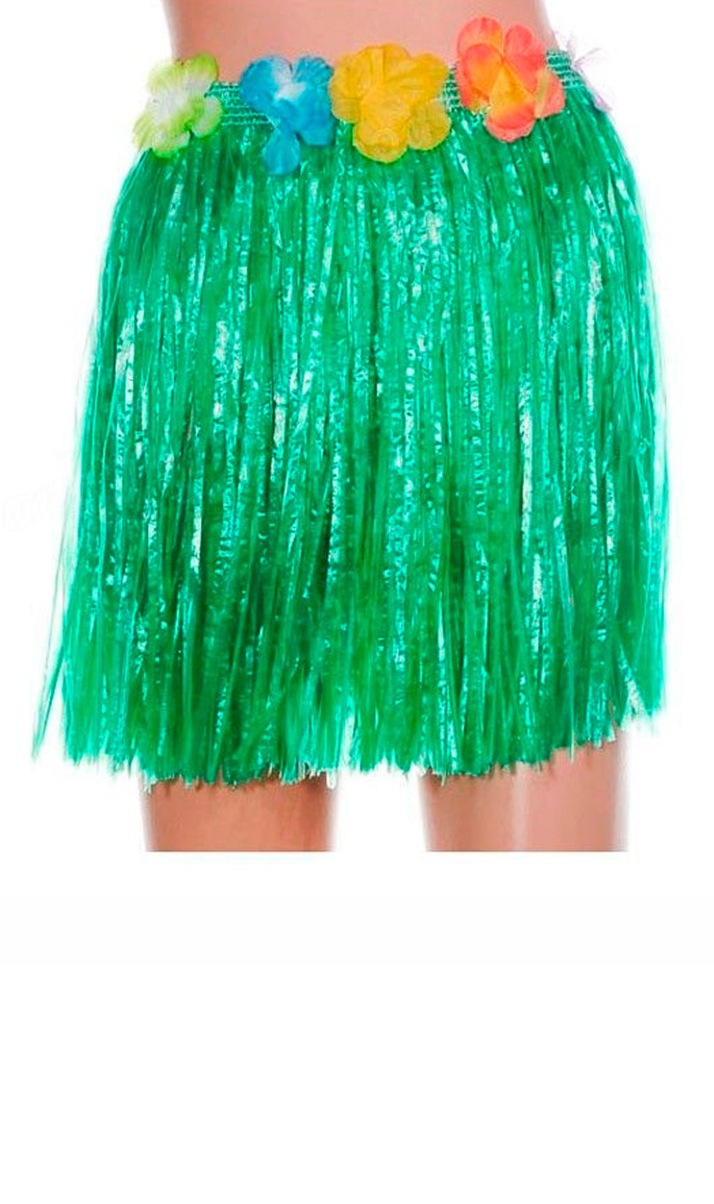Jupe hawaïenne Fleurs Vertes