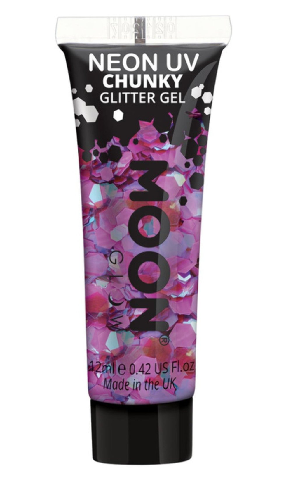 Gel à paillettes violet néon UV