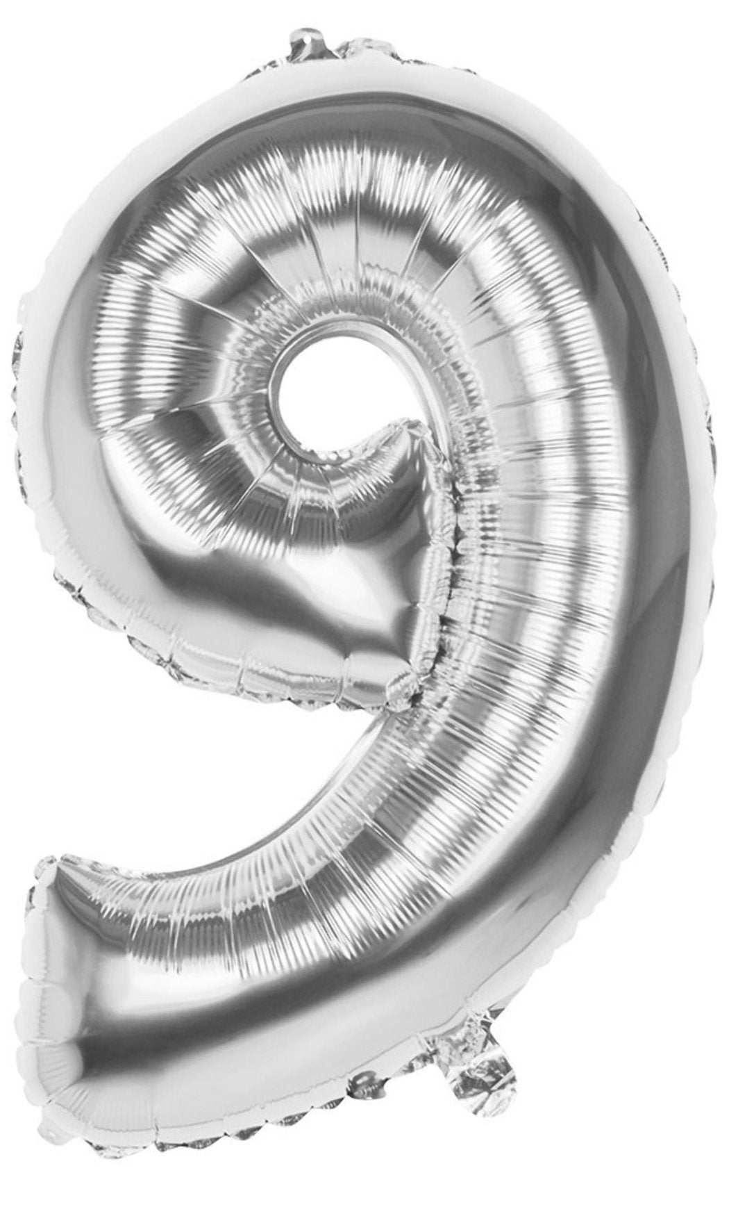 Ballon Chiffre 9 Argent 86cm