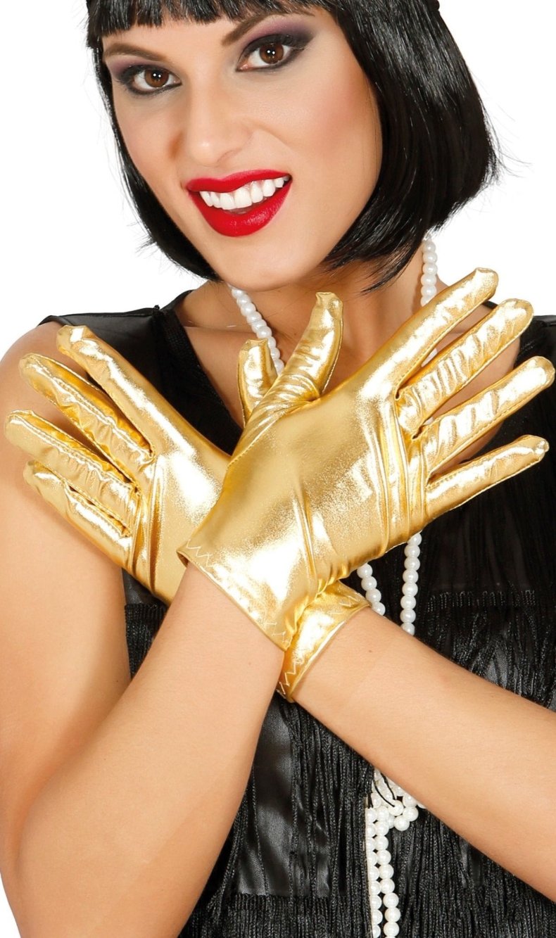 Gants Courts Brillants Doré