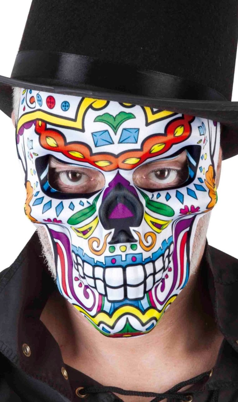 Masque de Dia de Los Muertos Skull Homme