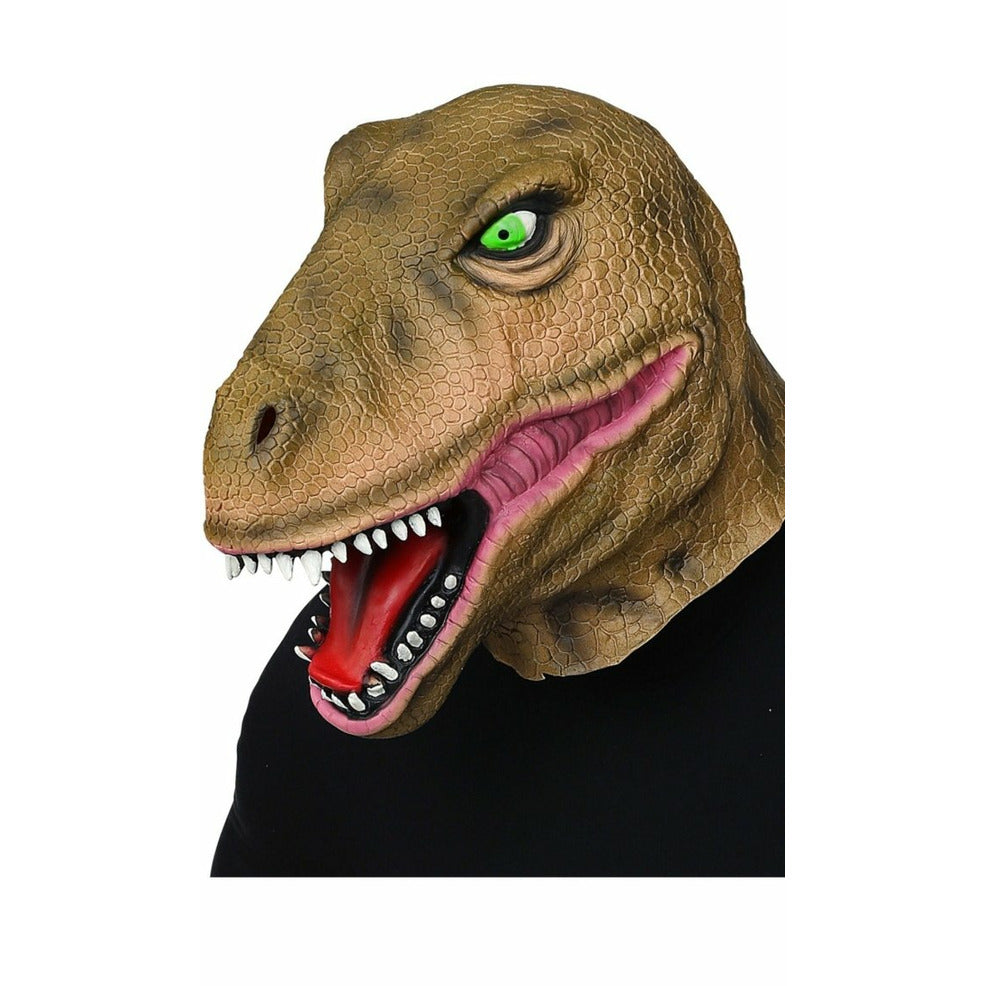 CreepyParty Masque Latex T-Rex Dinosaure – Tête Animale Effrayante Pour Halloween, Carnaval, Soirée Déguisée