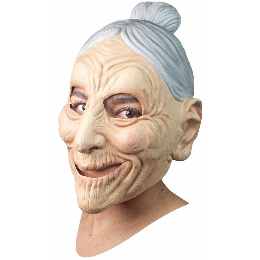 Masque Latex Lama Blanc - Déguisement Adulte, Couvre Tête Entière, Smiffys