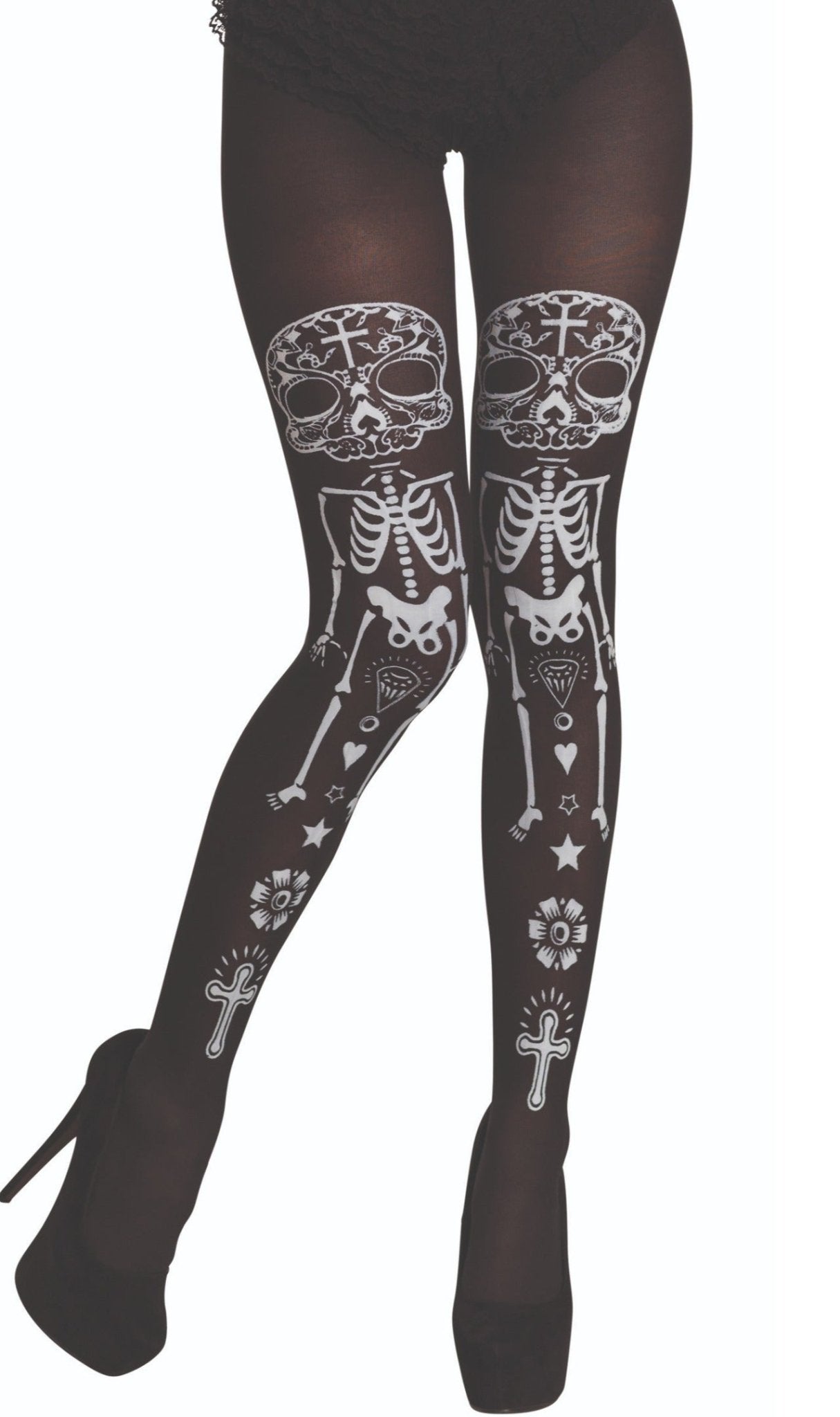 Collants de Squelette Dia de Los Muertos