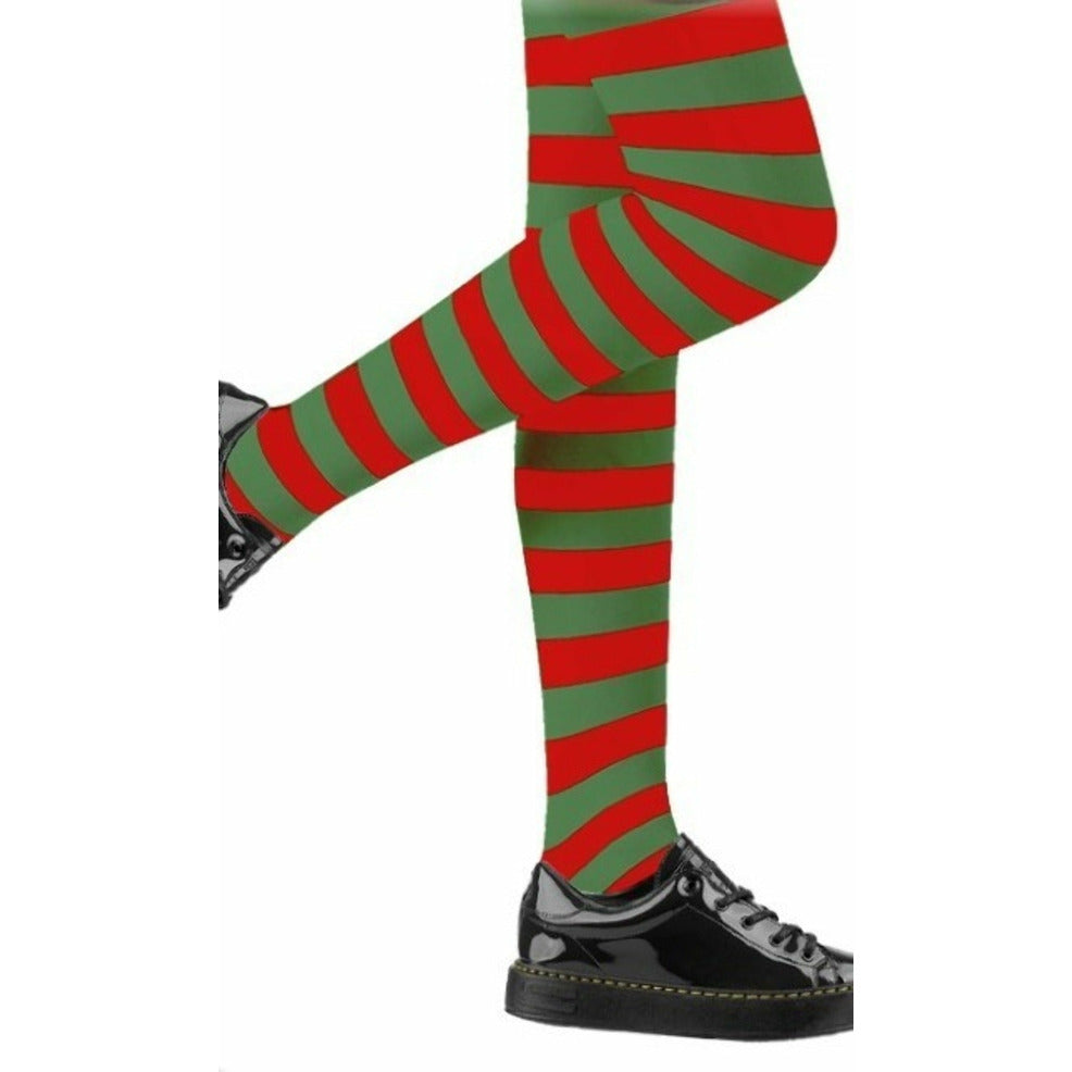 Panty Rayas Verdes y Rojas Eco infantil | Don Disfraz