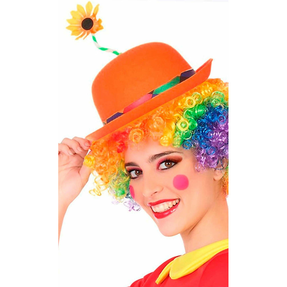 Sombrero de Payaso Naranja | Don Disfraz