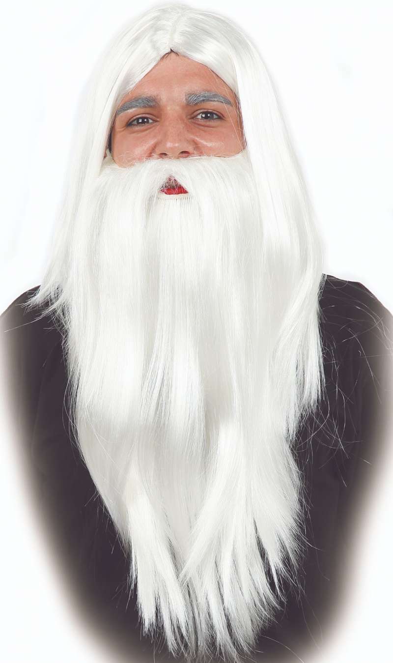 Perruque Barbe Magicien Courte