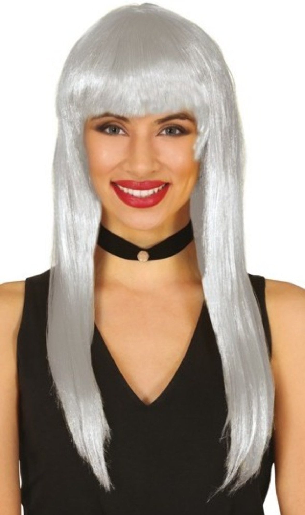Perruque Blanche Cheveux Longue Eco