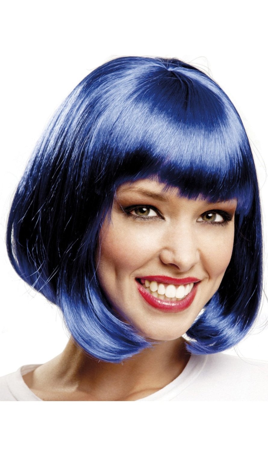 Perruque Courte Bleue