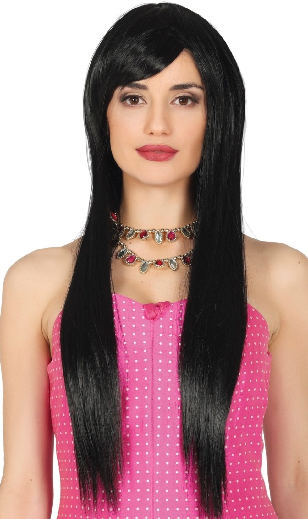 Perruque de Cheveux Long Noir