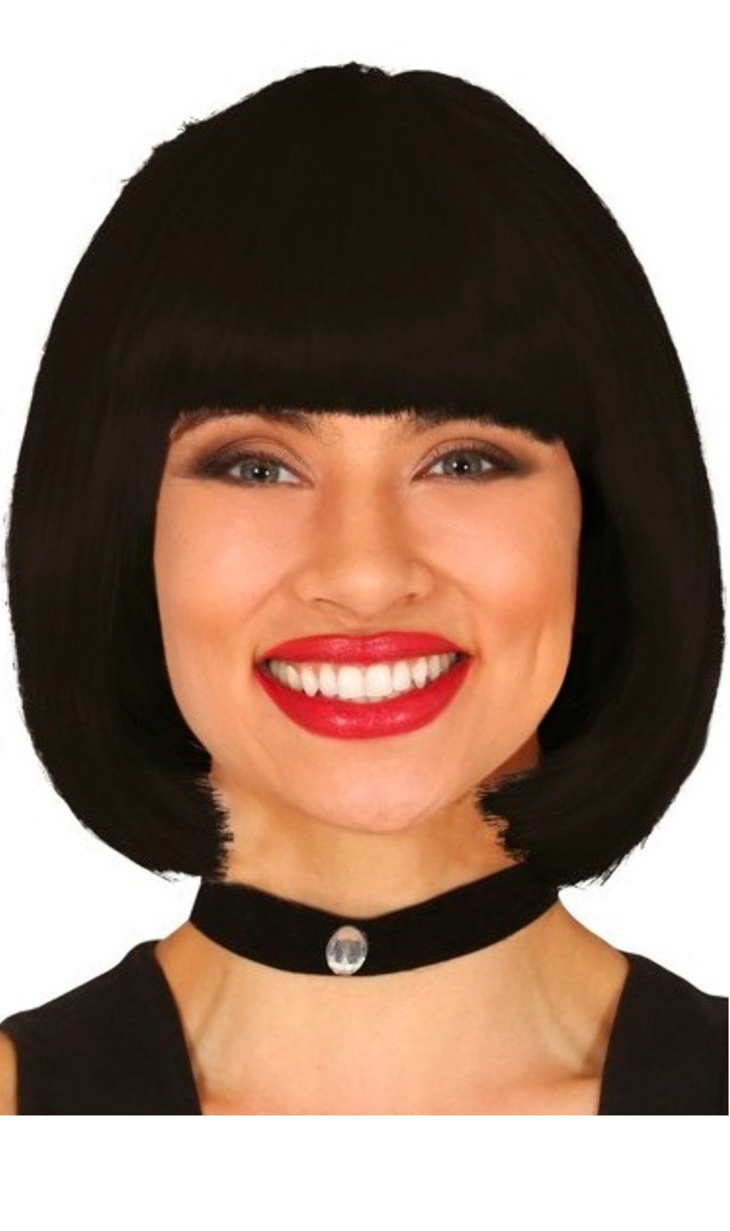Perruque Noire Midi Eco