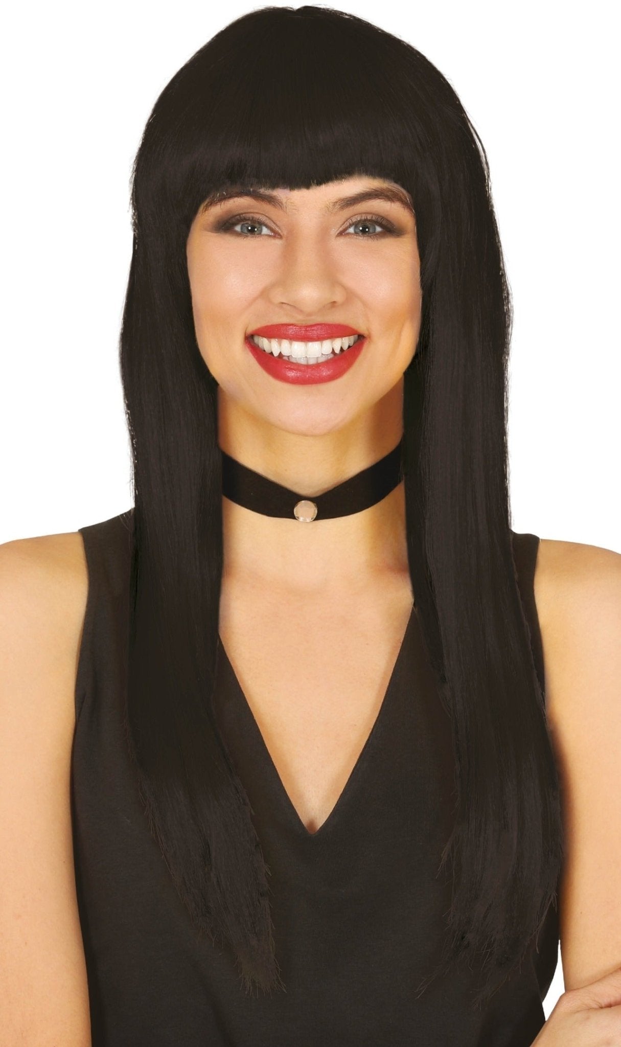 Perruque Noir Cheveux Longue Eco