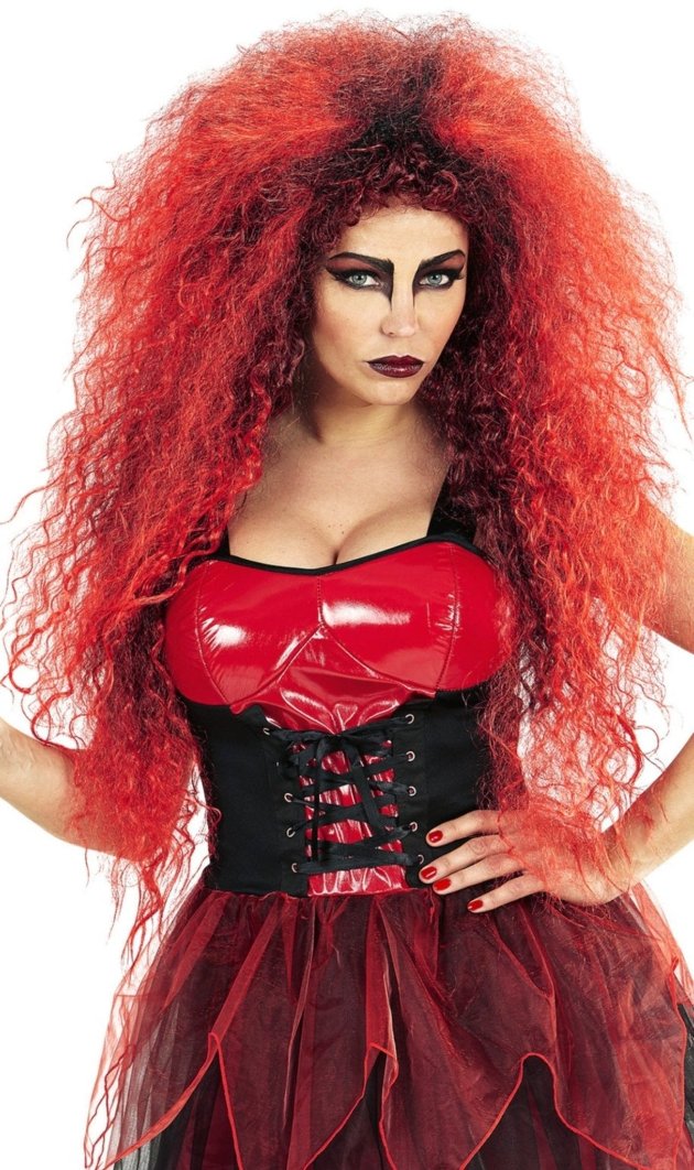 Perruque Rouge Frisée