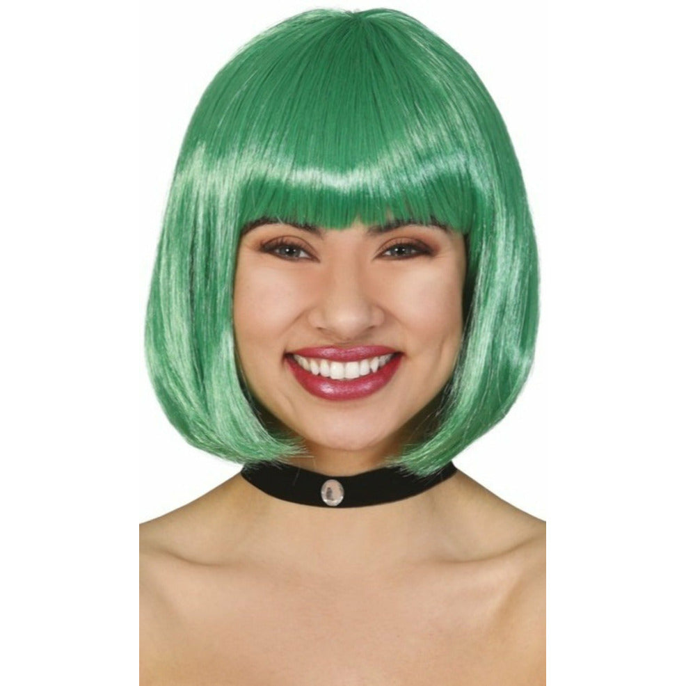 Peluca Verde Media Melena | Don Disfraz