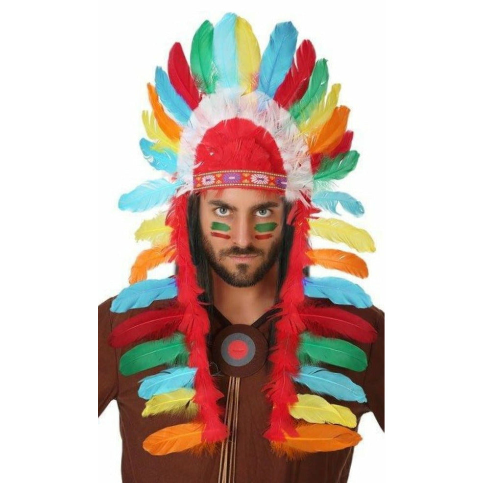 Penacho de Indio Multicolor | Don Disfraz