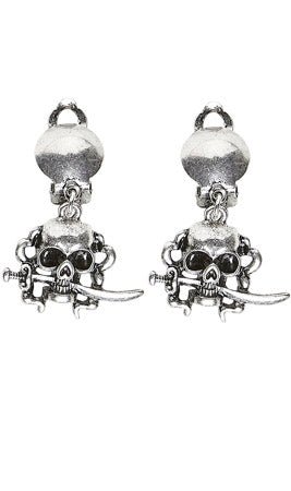 Boucles d'Oreilles Tête de Mort Pirate