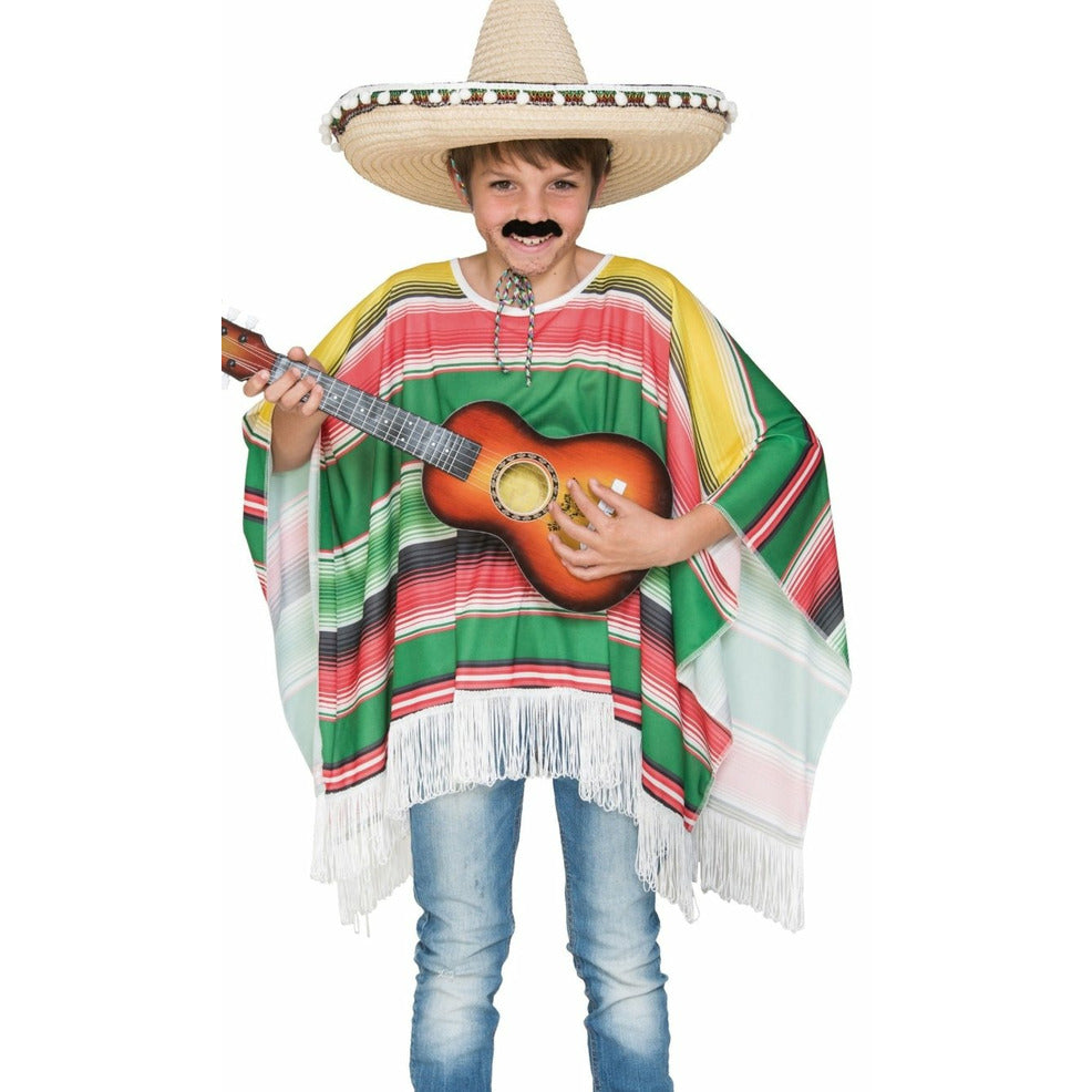 Poncho Mexicano Colores infantil | Don Disfraz