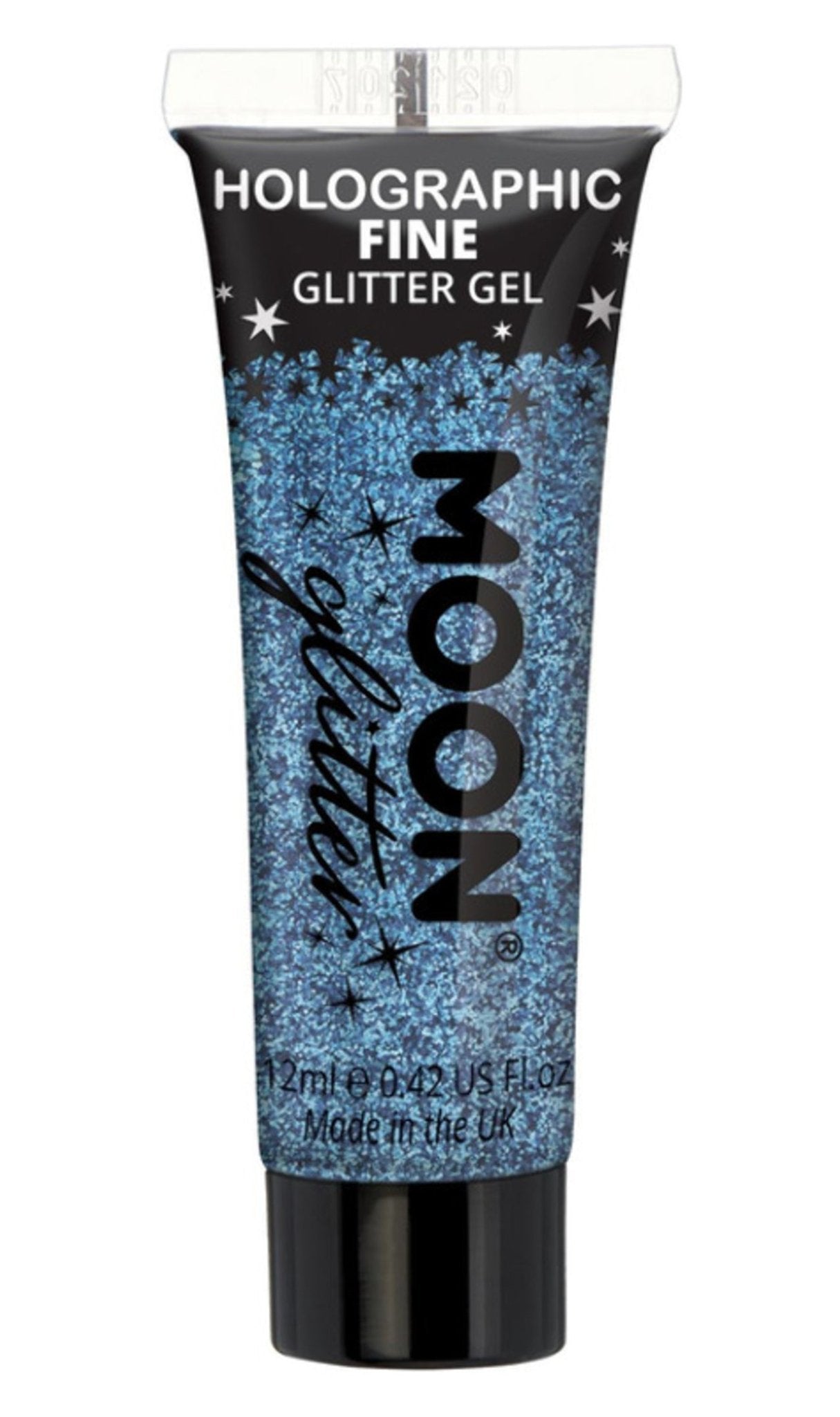 Gel à paillettes bleu holographique