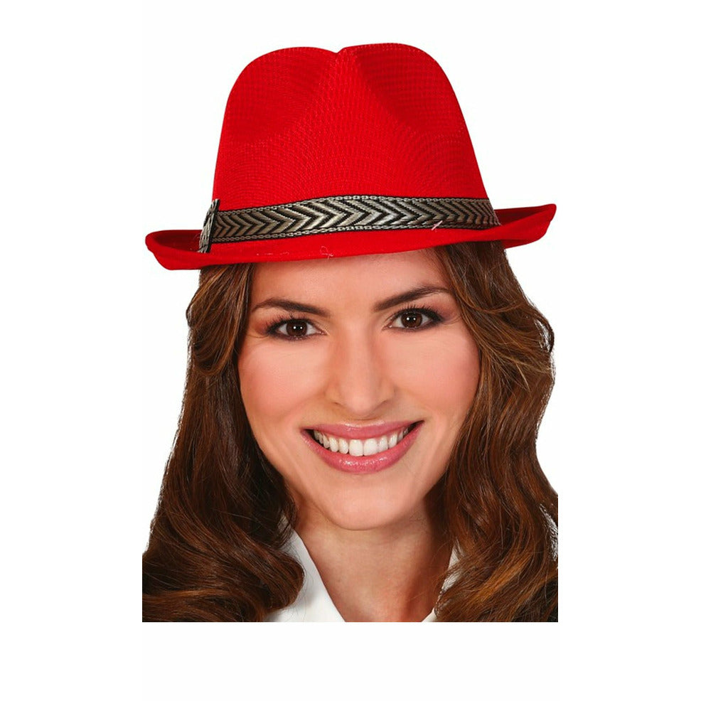 Sombrero de Gangster Rojo | Don Disfraz