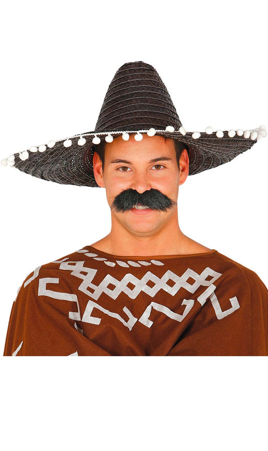 Sombrero Mexicain en Paille Noir