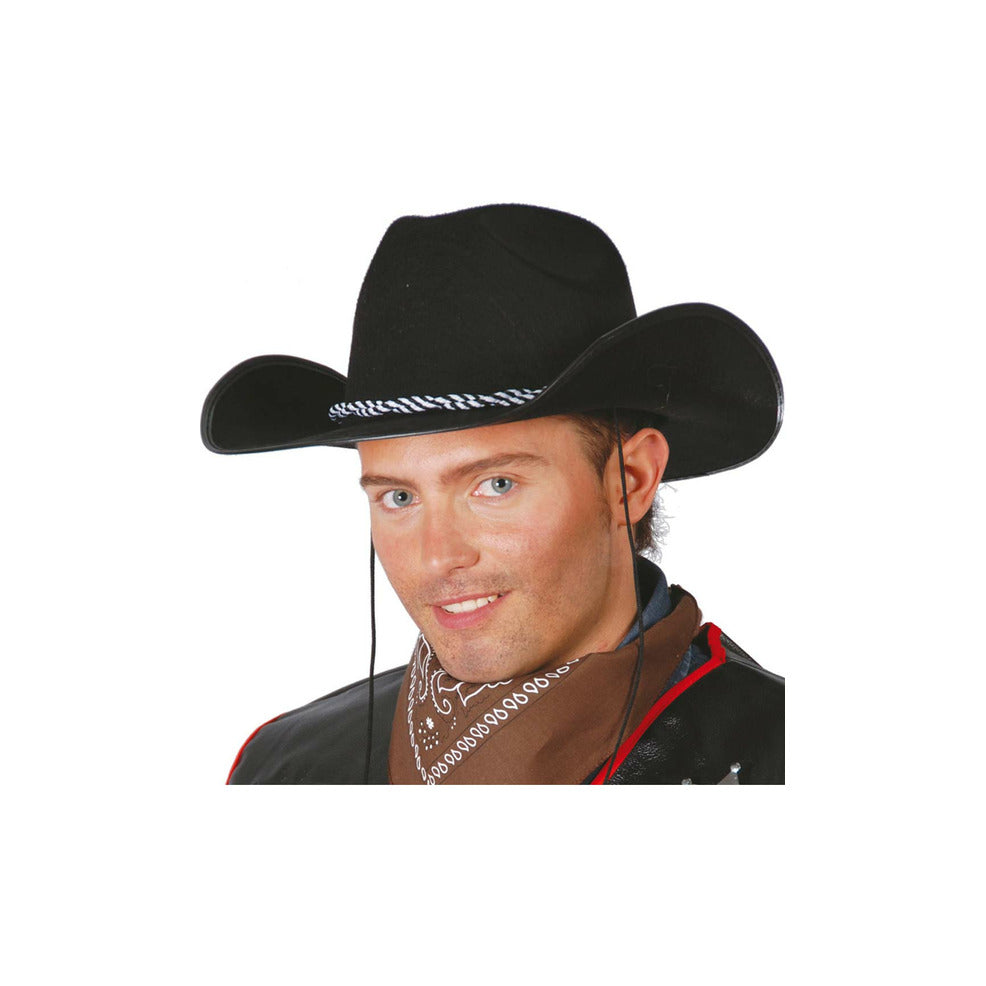 Sombrero Vaquero Negro Fieltro | Don Disfraz