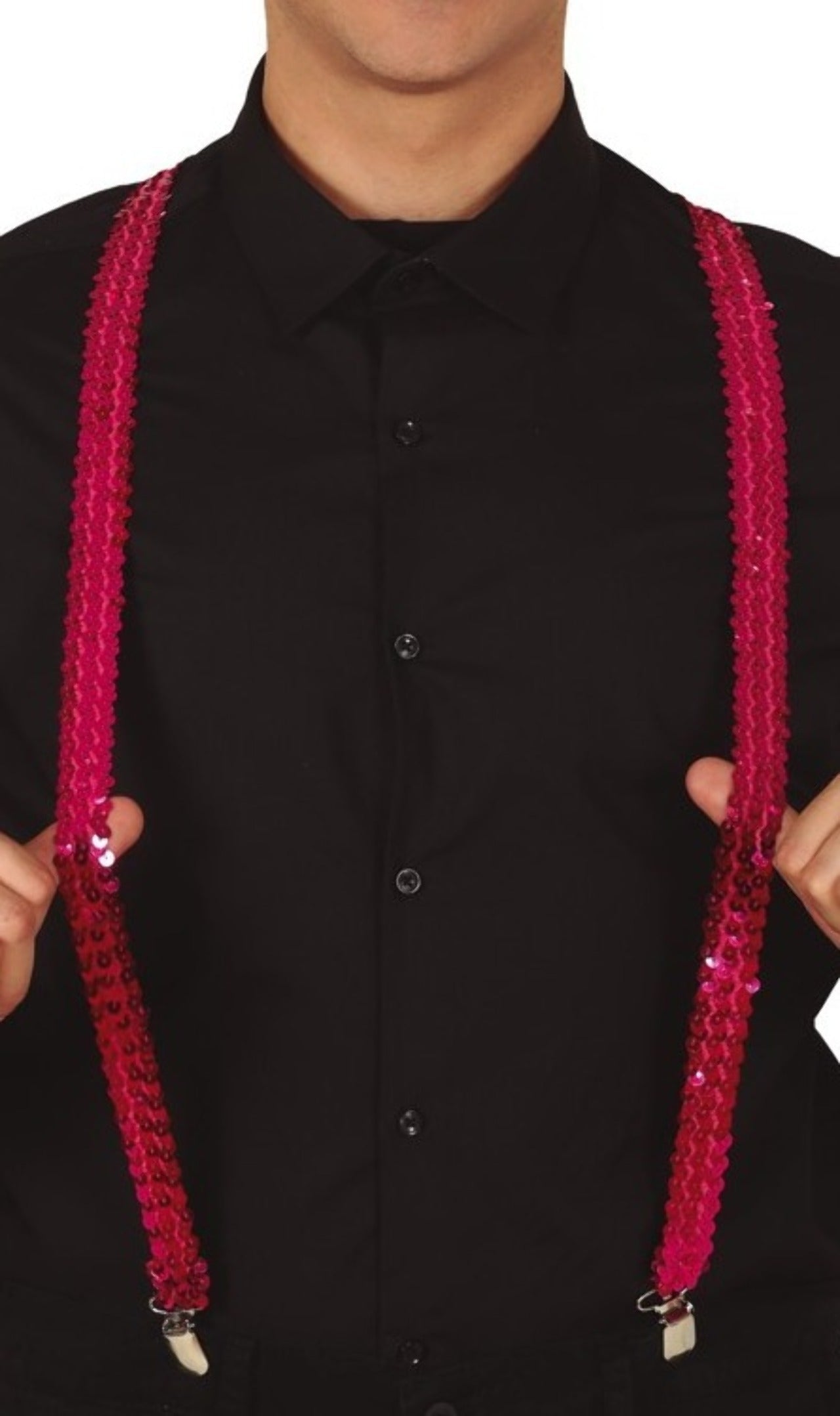 Bretelles Paillettes Fuchsia