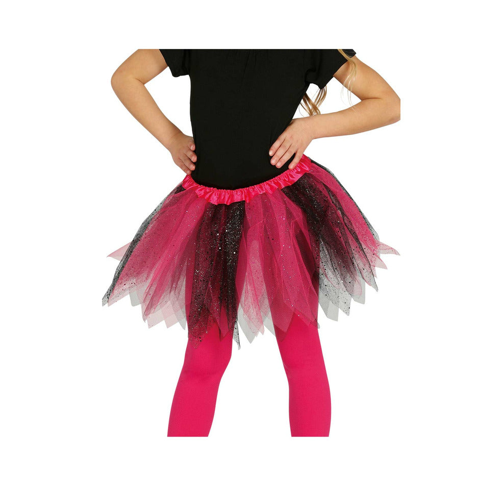 Tutú Rosa y Negro Brillante infantil | Don Disfraz