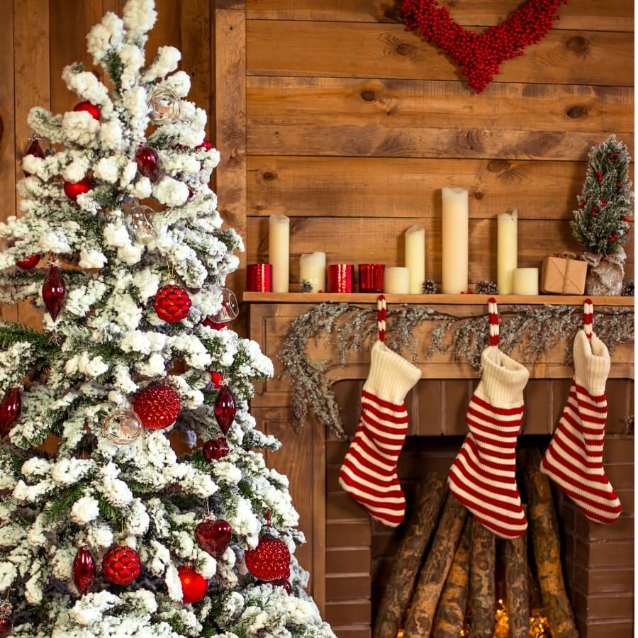 Costume Déguisement Sapin De Noël Adulte - Taille Unique, Avec étoile Dorée, Boules Rouges Et Chaussures Cadeau