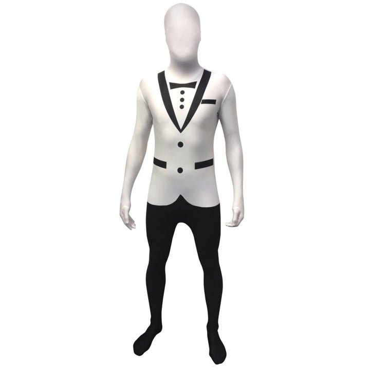 Déguisement Morphsuit™ Smoking Blanc adulte