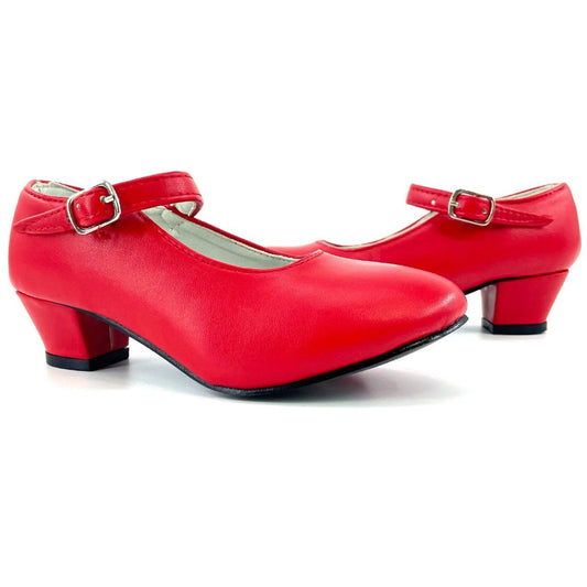 Chaussures de flamenco rouges unies