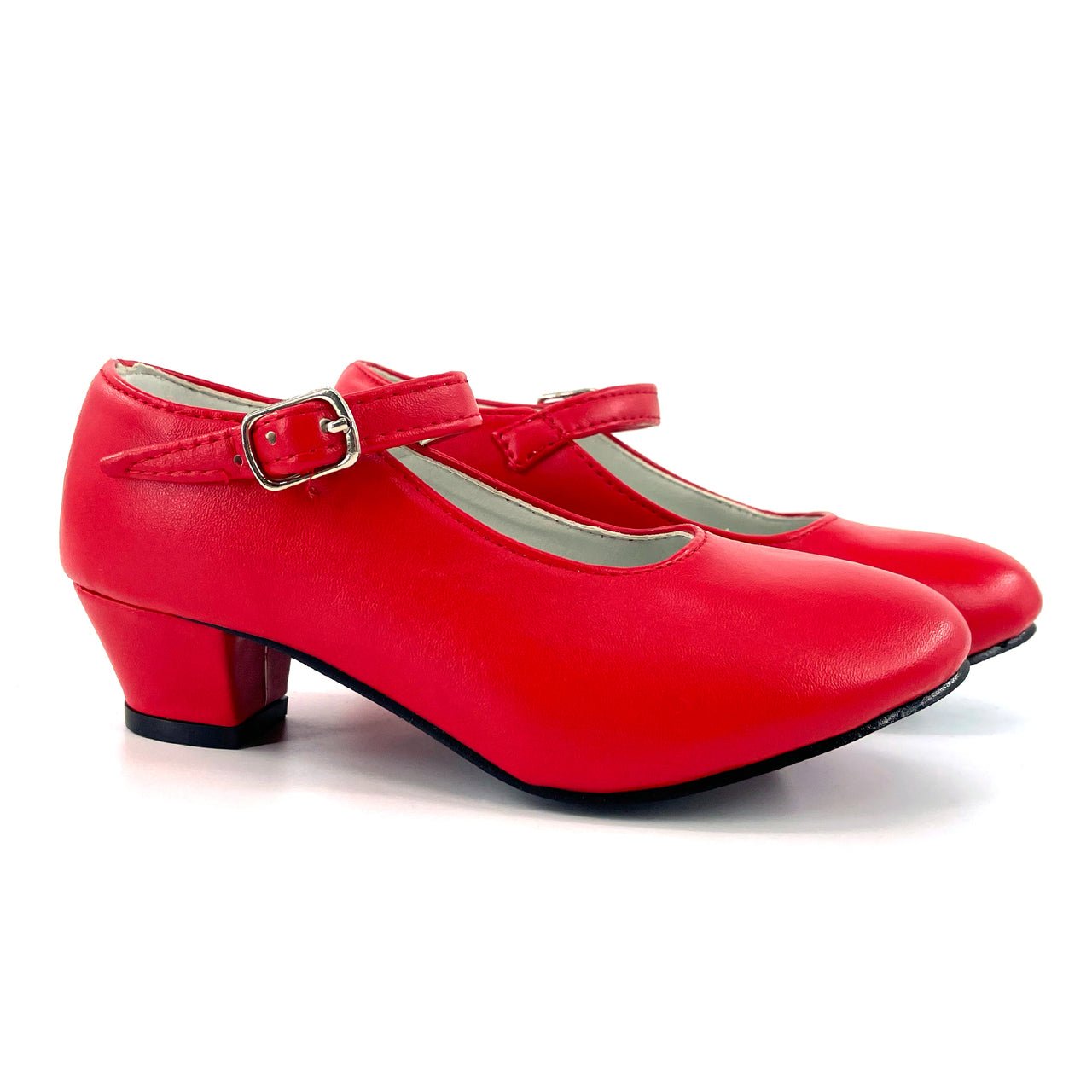 Chaussures de flamenco rouges unies