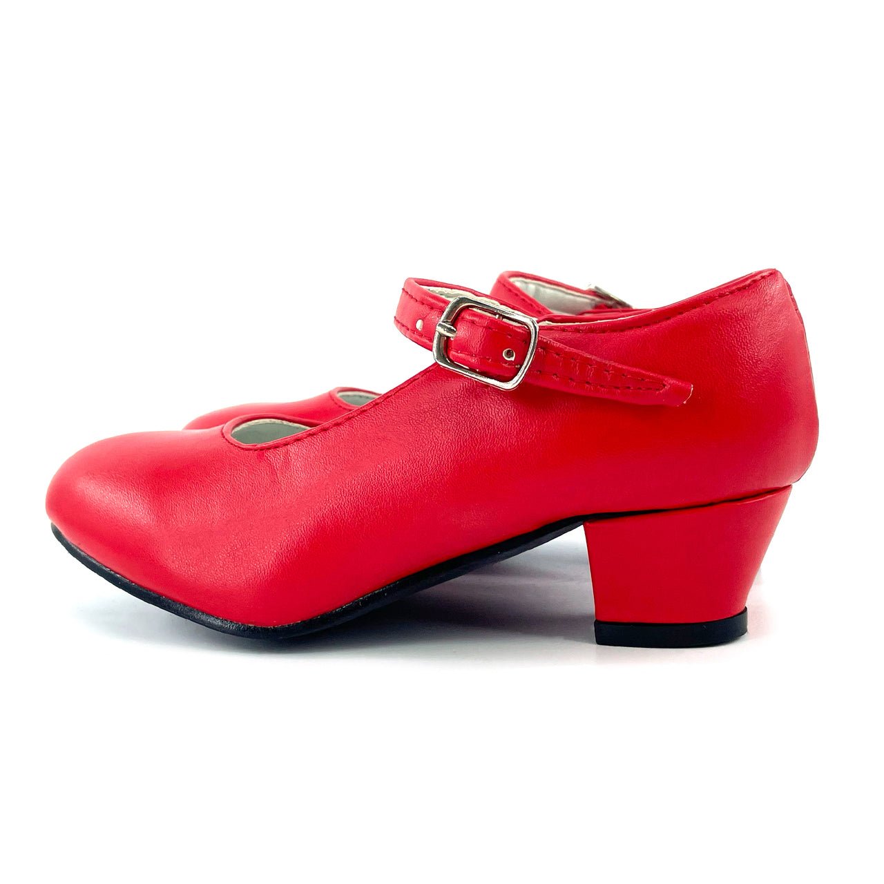 Chaussures de flamenco rouges unies