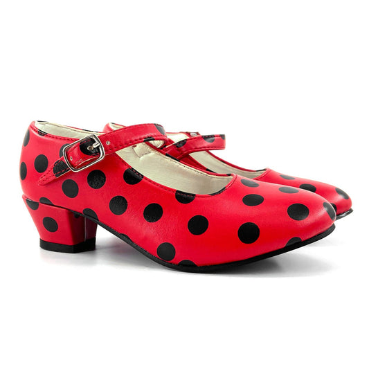 Chaussures de Flamenco Rouges et Noires