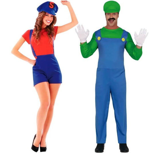Déguisements de couple de Mario et Luigi