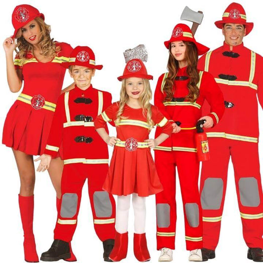 Déguisements en groupe de Pompiers Rouge