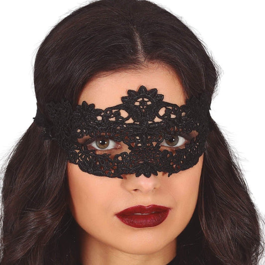 Masque noir brodé