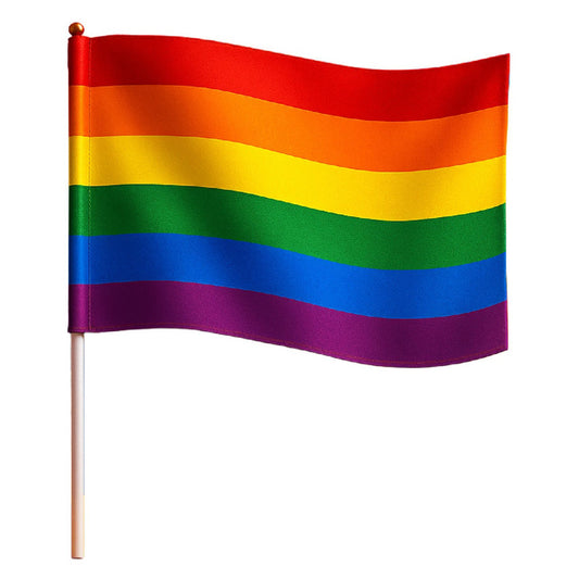 Pack de 24 Drapeaux Multicolores de la Fierté avec bâton 30cm