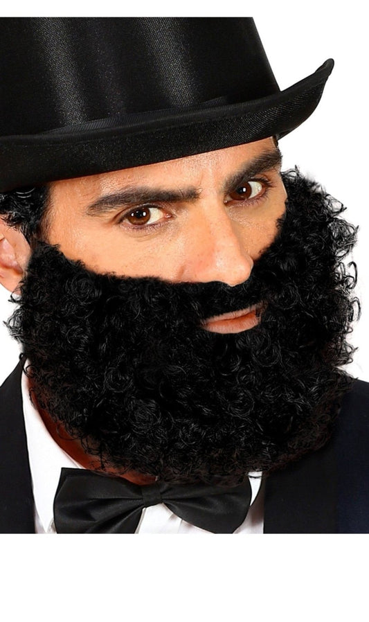 Barbe avec Moustache Noire