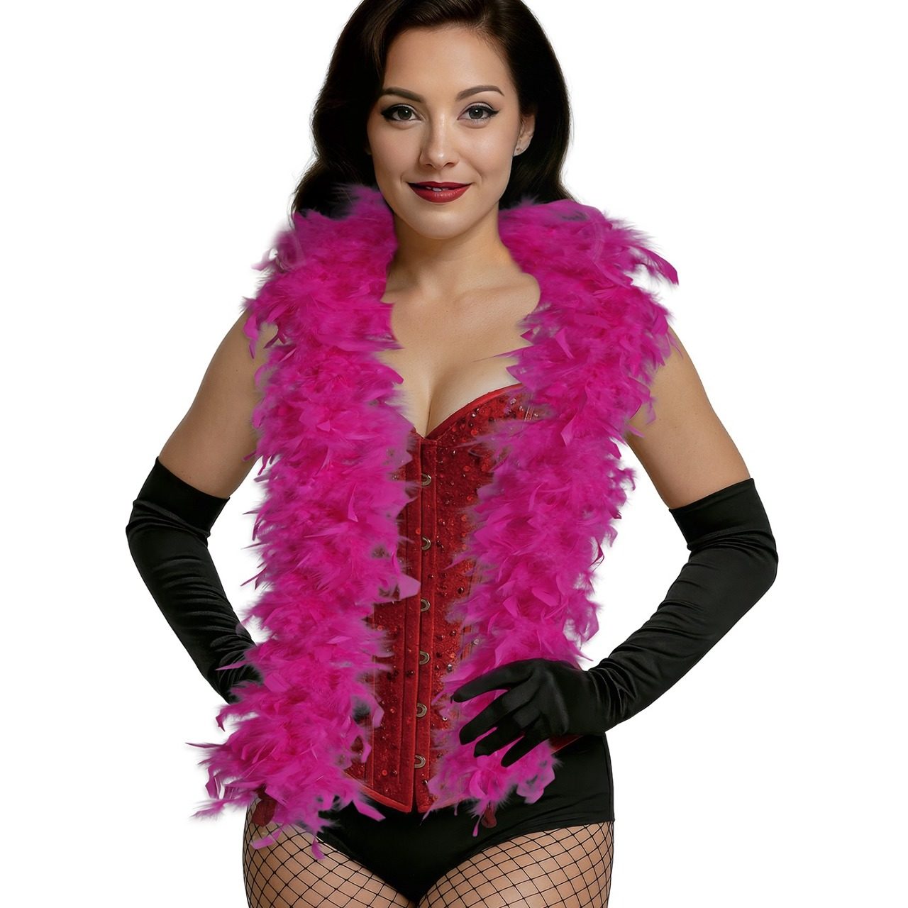 Boa de Plumes Fuchsia 80g
