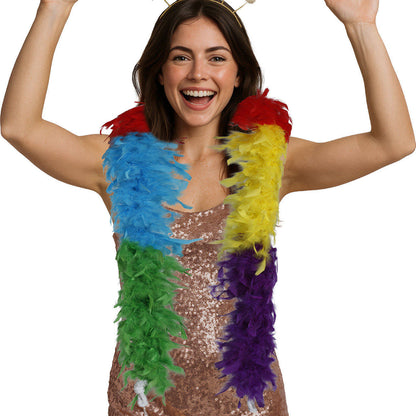 Boa en Plumes Multicolores 80g