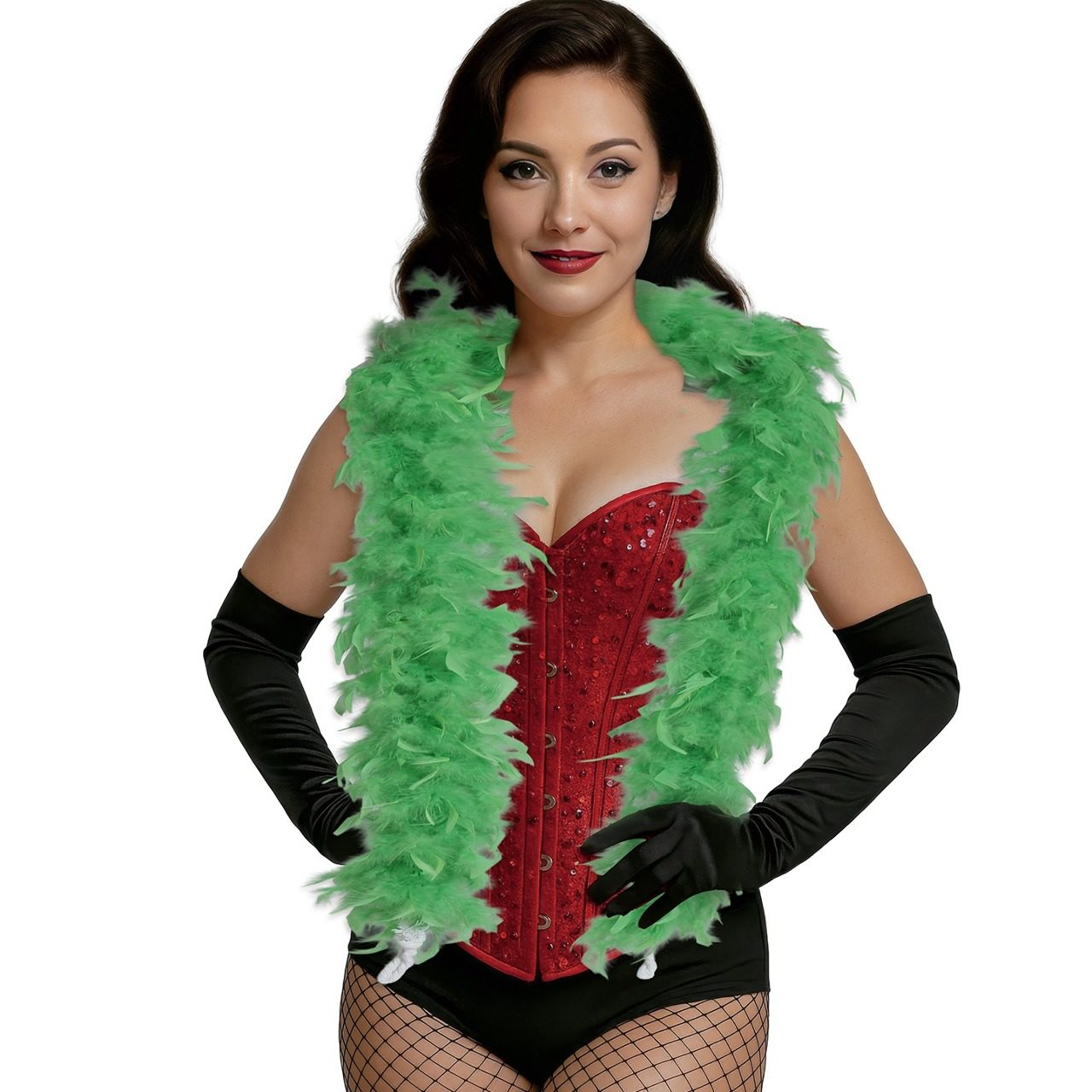 Boa en Plumes Vert Clair 80g