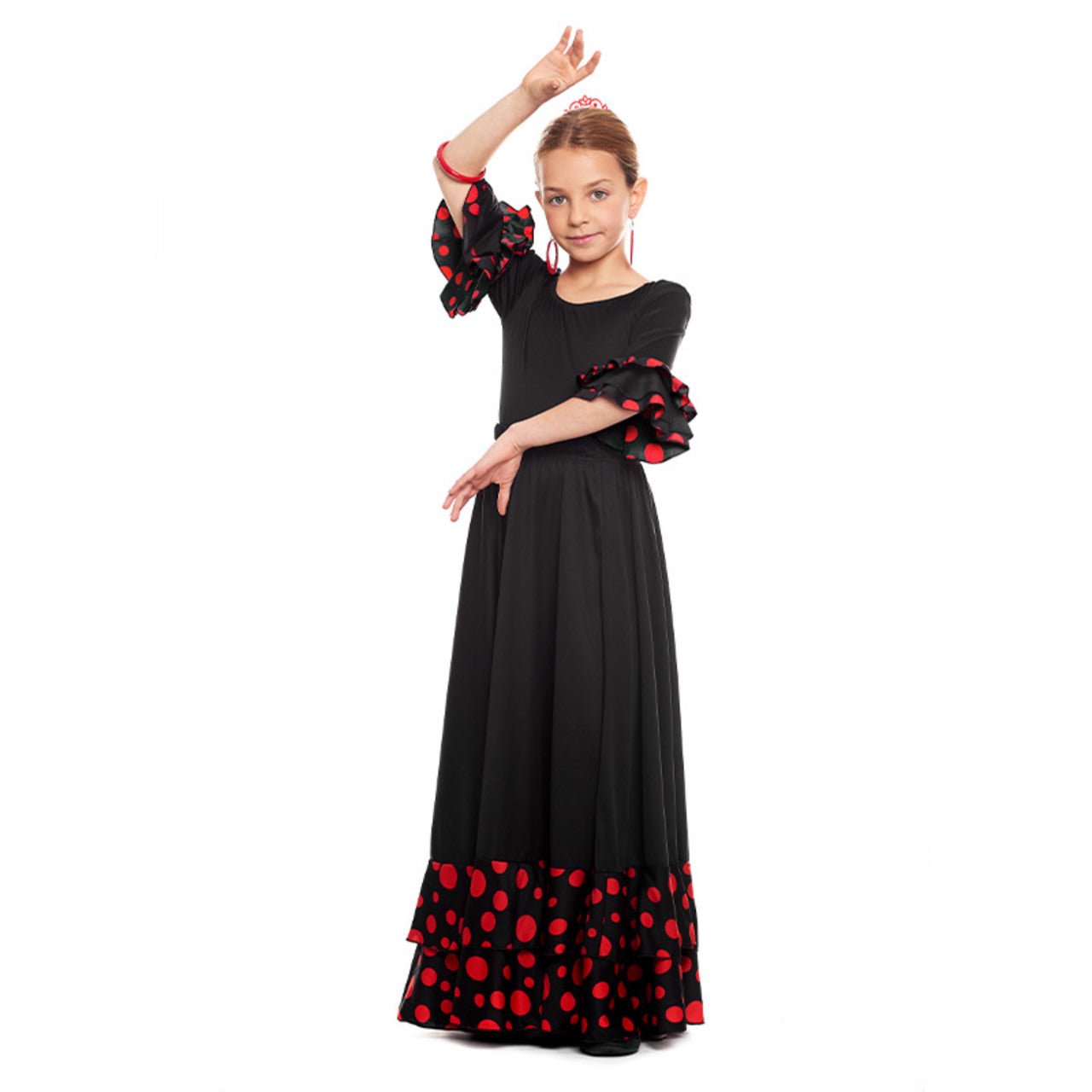 Body Flamenco Noir à Pois pour enfant