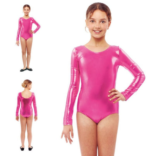 Body Rose Métallisé enfant