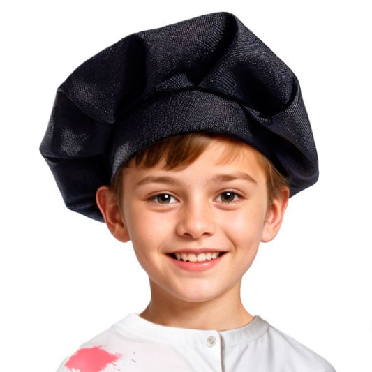 Beret noir de peintre enfant