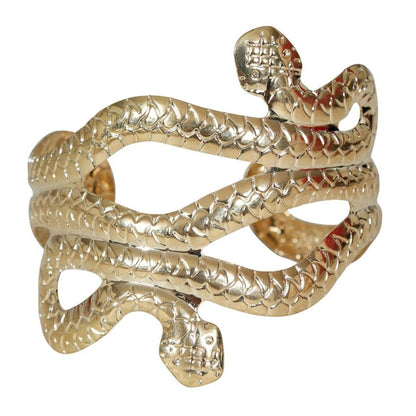 Bracelet serpent doré métallisé