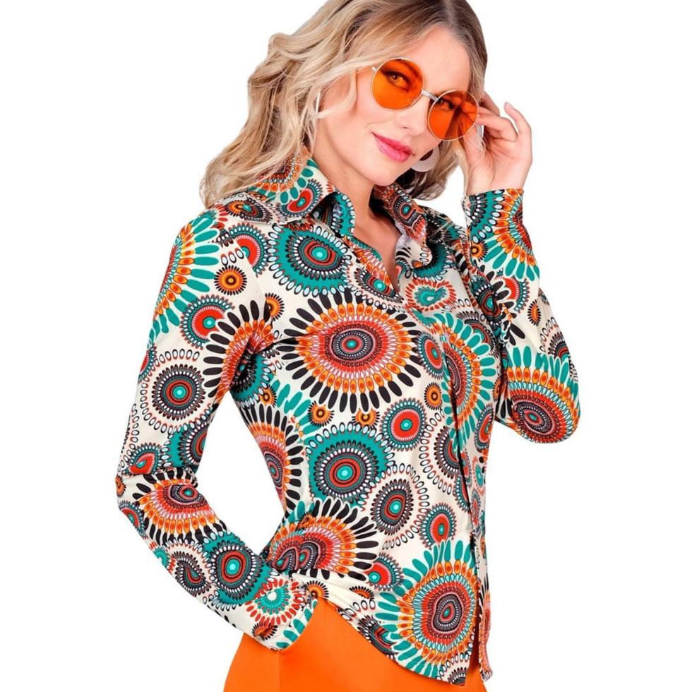 Chemise Mandalas des années 70 pour femme